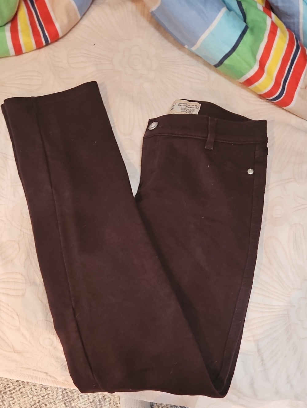 Everly Dark Brown Skinny Ponte Pants